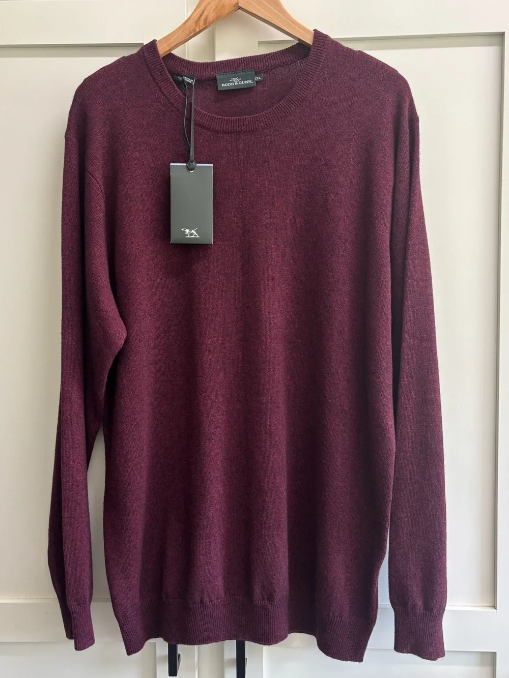 Rodd & Gunn Sweater Size XXL Queenstown Burgundy Red claret Cashmere Wool NWT